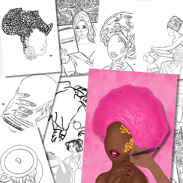 Coloriages Art Afro |  45 pages de coloriages à imprimer (téléchargement numérique)
