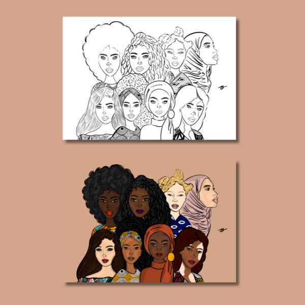 Coloriage à imprimer - Sisterhood 2  (téléchargement numérique)