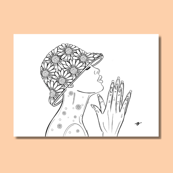 Printable coloring page - 90's Aesthetic (digital download)