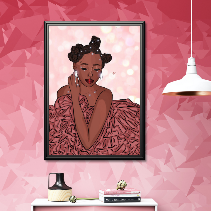Affiche Afro Art encadrée - Bantu you knots!