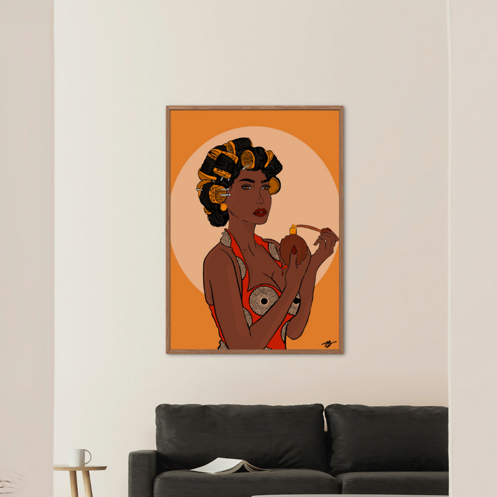 Affiche Art Afro encadrée - Afro Retro