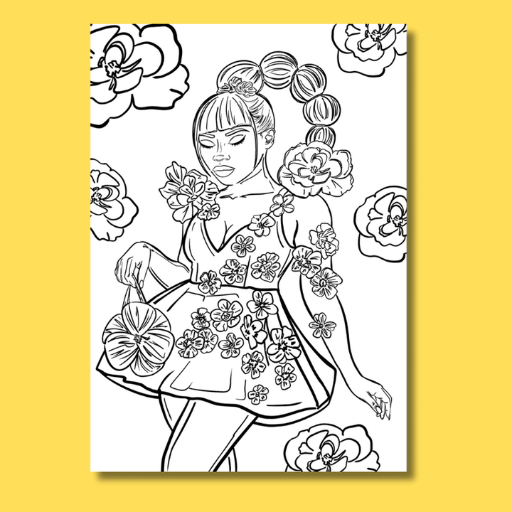 Coloriage à imprimer Afro Blooming