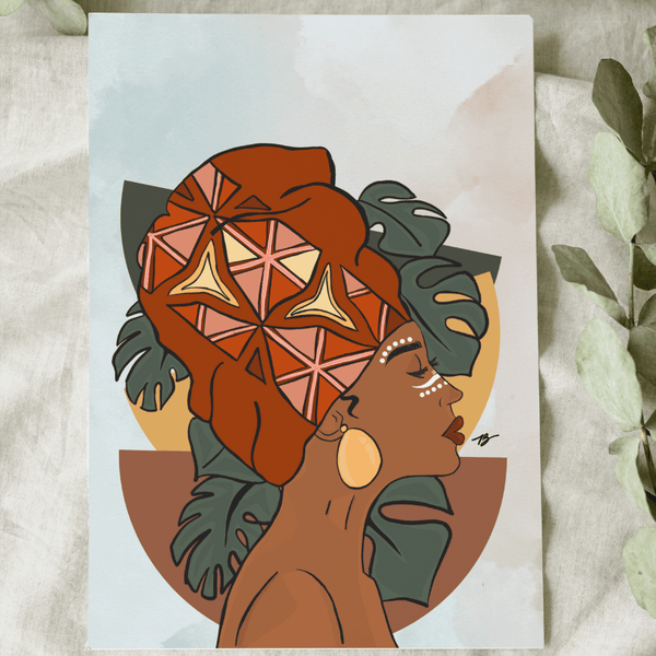 mockup carte de voeux ethnic vibes 