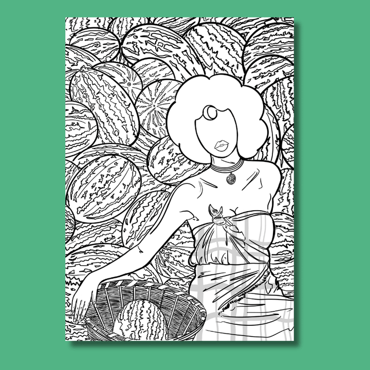 Goutera Colorier Coloriage à imprimer - Goûter au soleil (téléchargement numérique ...