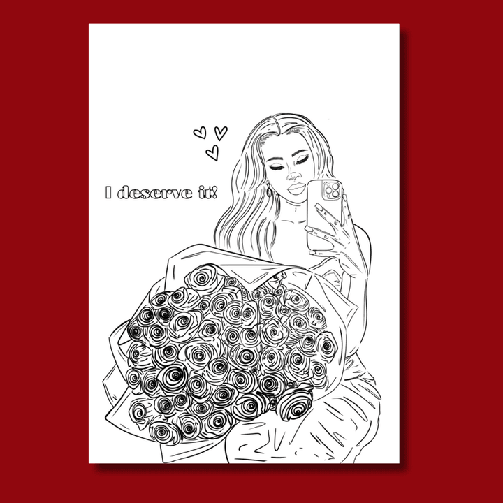 I deserve it coloriage afro art 