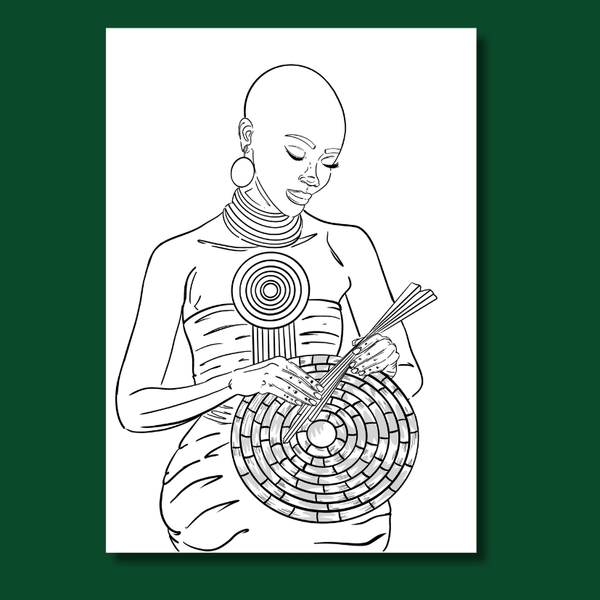 coloriage à imprimer l'art de tisser