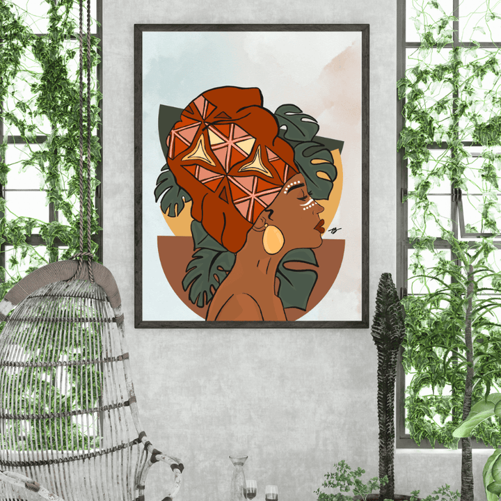 mockup illustration afro art ethnic vibes 