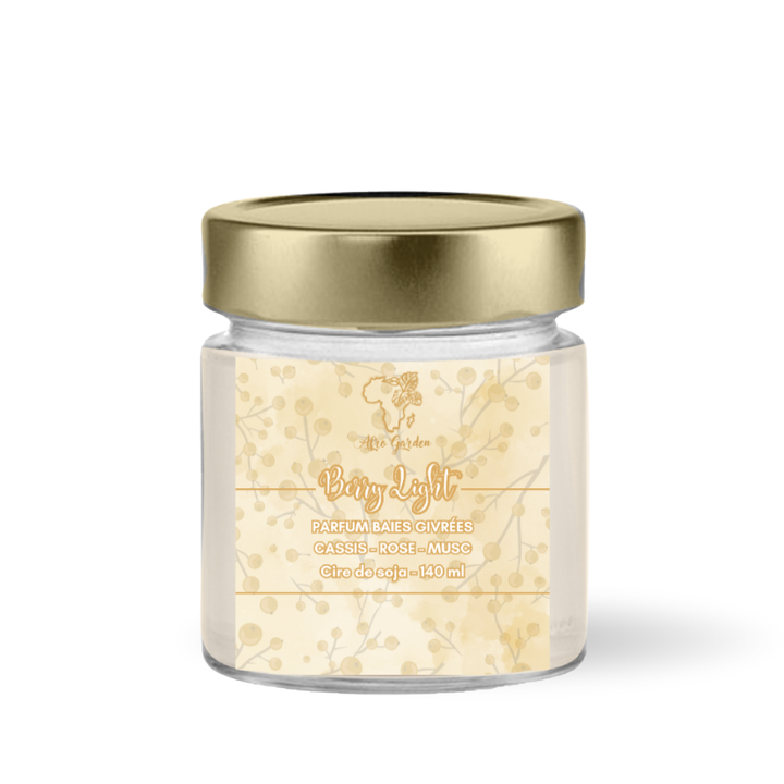 mockup bougie parfumée bocal fermé baies givrées 