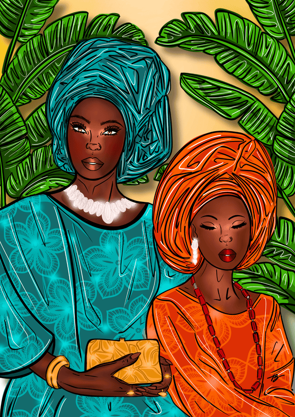 Affiche afro art Reines du Lagos