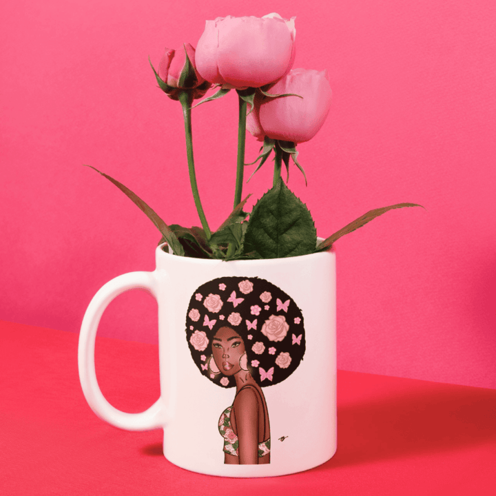 mug avec illustration afrodirose 