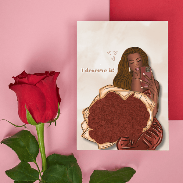carte de voeux afro art i deserve it 