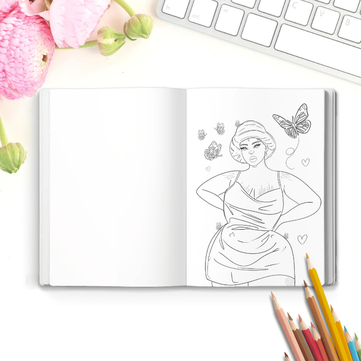 coloriage chilling with my curves 2