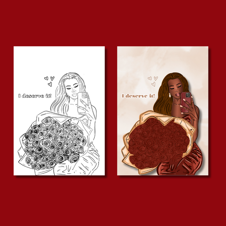 coloriage i deserve it art afro