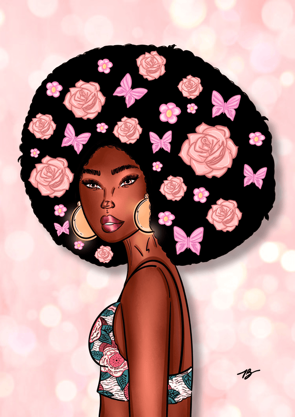illustration afro art afrodirose version améliorée 