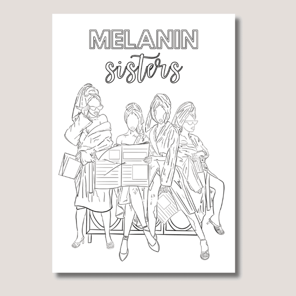 melanin sisters version améliorée coloriage afro art 