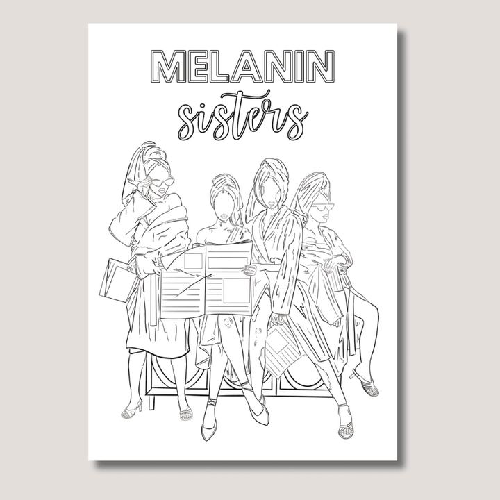 melanin sisters version améliorée coloriage afro art 