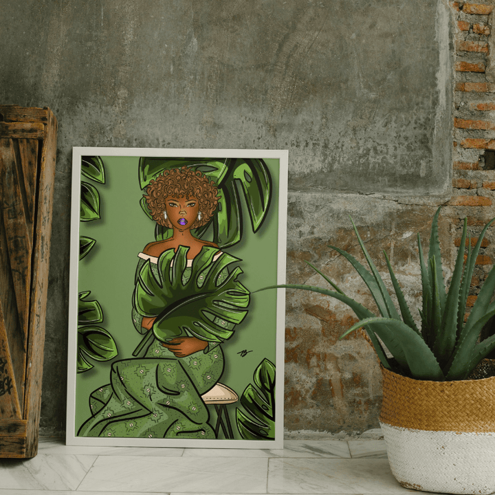 mockup cadre afro art modern mermaid 2