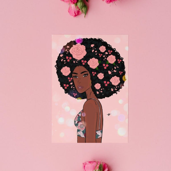 Carte de vœux -  Afrodirose - Afro Garden