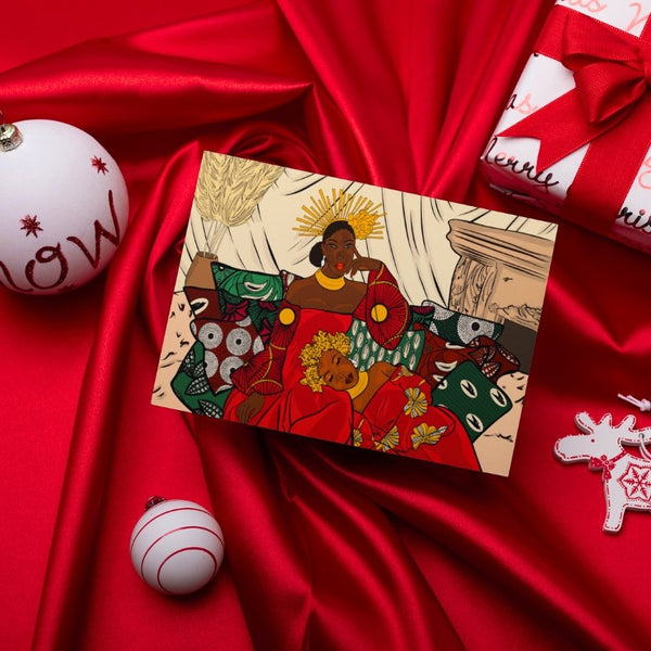 Carte de vœux - Merry Xwax - Afro Garden